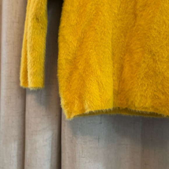 Zara high neck yellow/gold sweater, Size 8. Fluffy look on material. - Picture 3 of 7